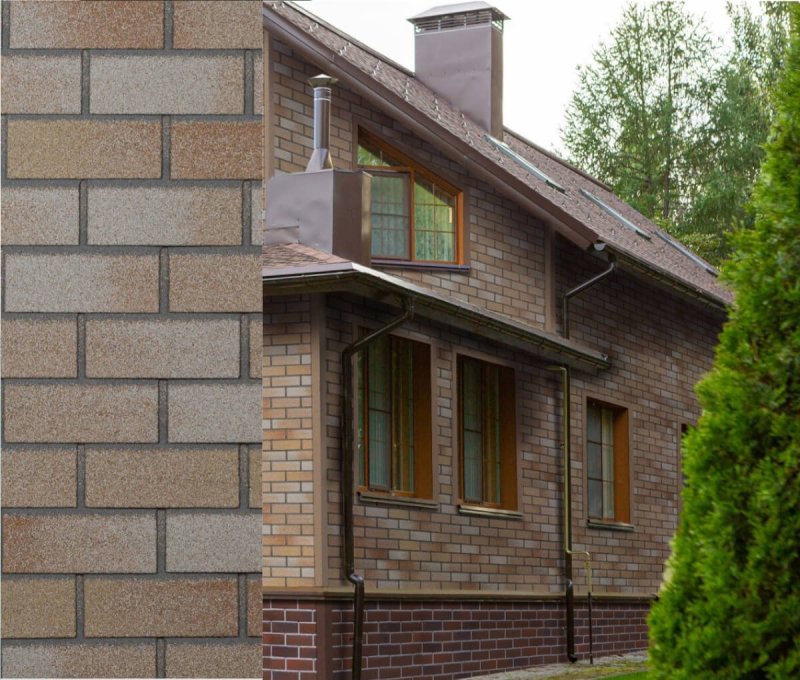 ТЕХНОНИКОЛЬ Hauberk фасадная плитка, кирпич