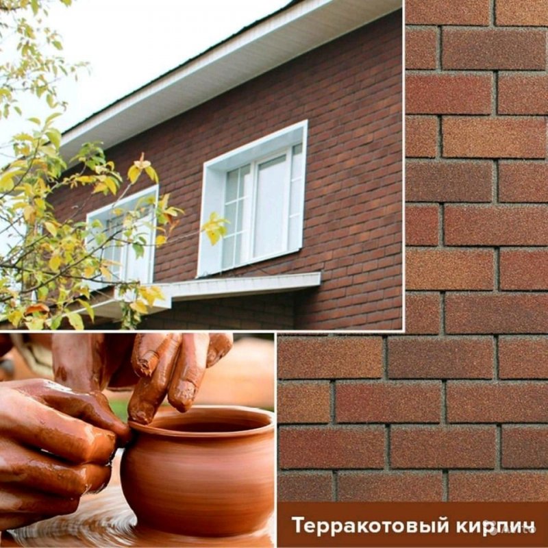 ТЕХНОНИКОЛЬ Hauberk фасадная плитка, кирпич
