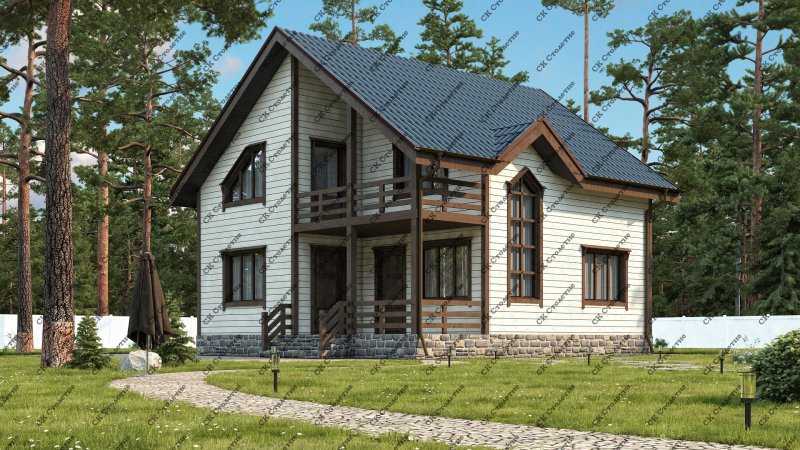 Загородный дом 8х8