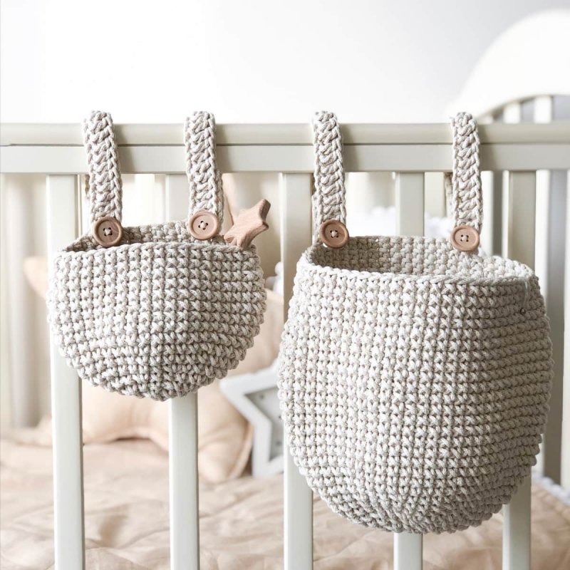 Корзинки из трикотажной пряжи