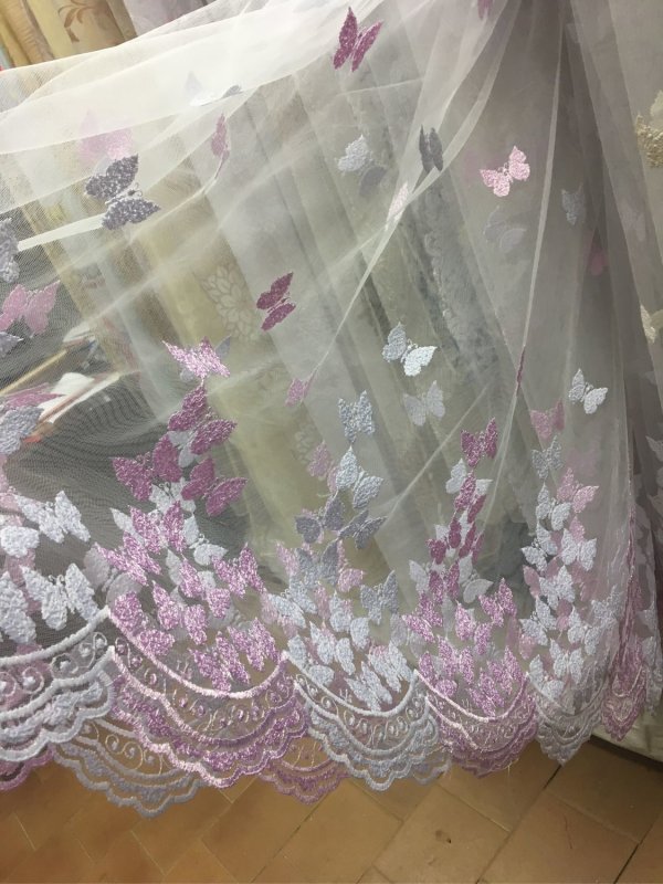 Тюль с облачками