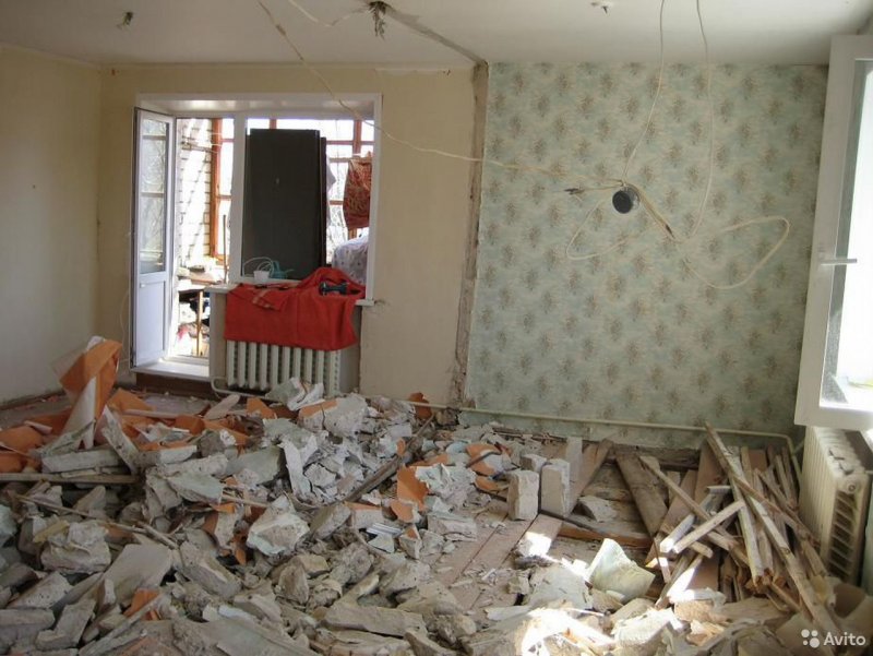 Демонтаж бетонных перегородок