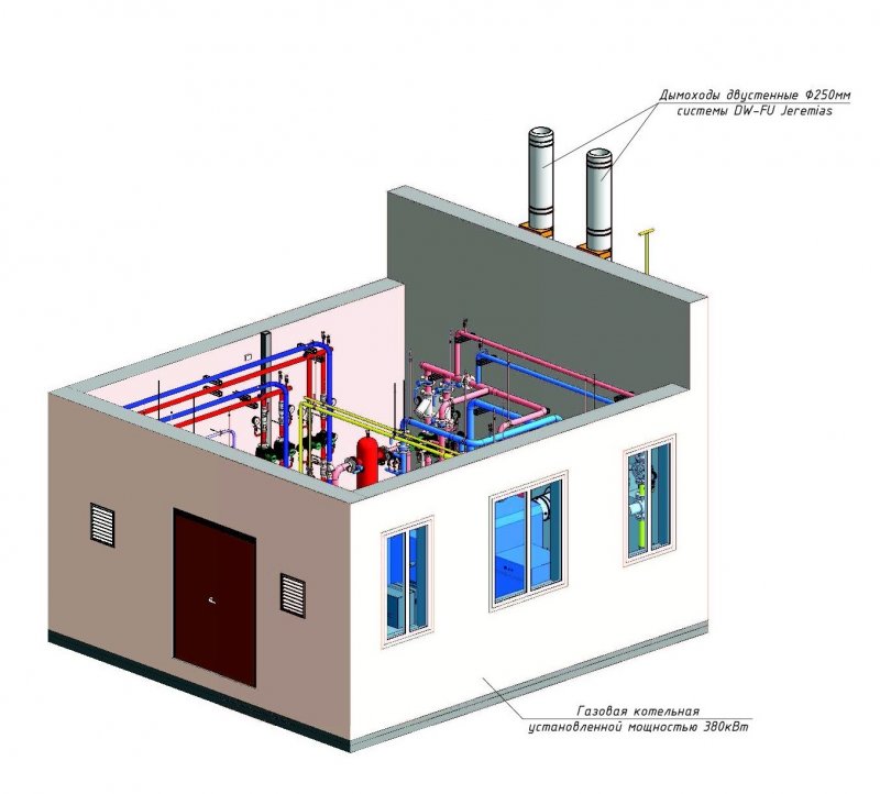 Газовая котельная 30квт в частном доме