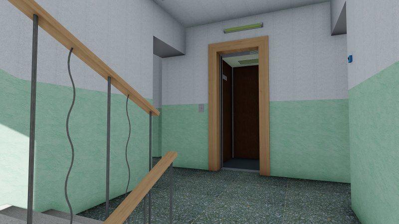 Подъезд 3d модель