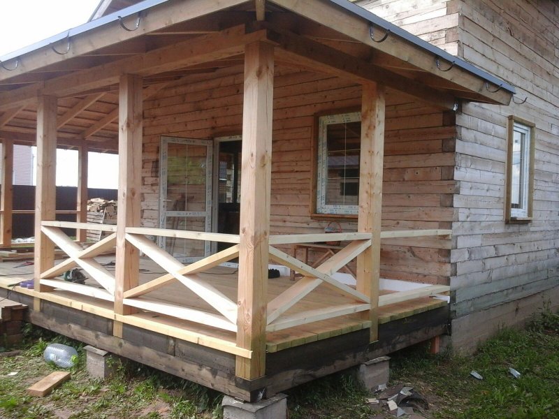 Пристройка веранды к дому