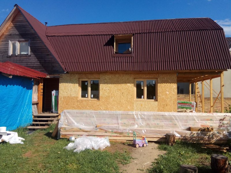 Пристрой бани к дому