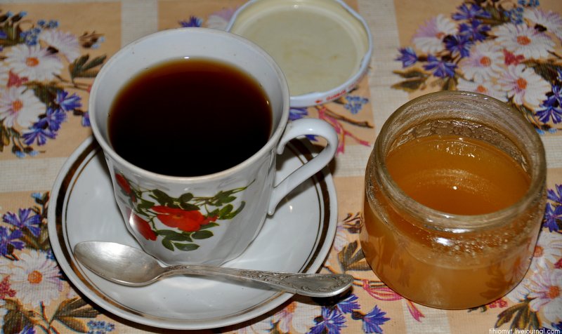 Чай с медом после бани