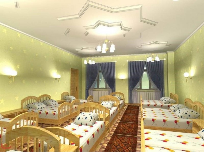 Спальные комнаты в детском саду