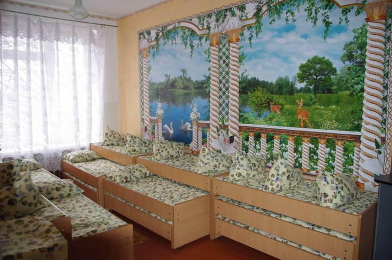 Оригинальная спальня в детском саду