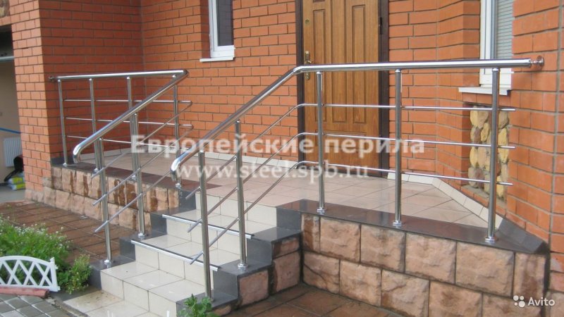 Перила на крыльцо из нержавейки