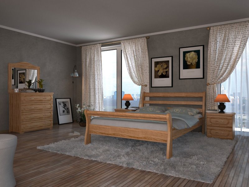 Кровать Dreamline Луиза ясень