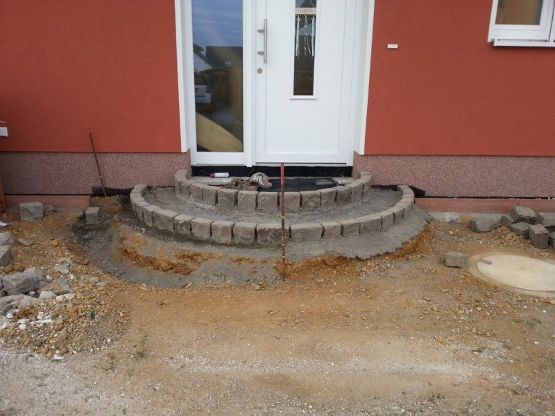 Опалубка для полукруглых ступеней крыльца