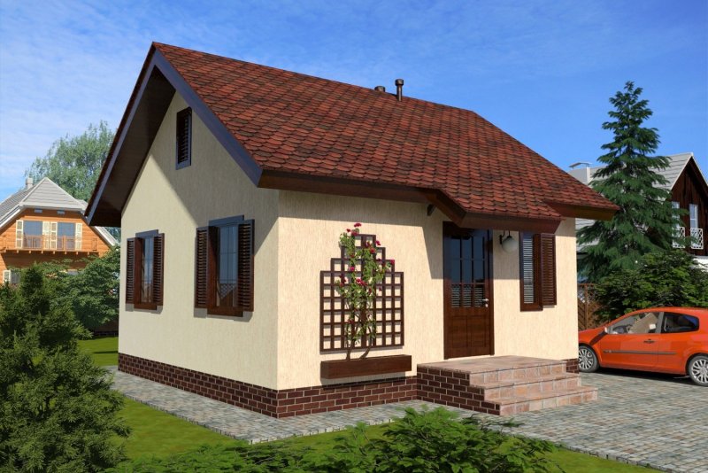 Дачный домик из кирпича