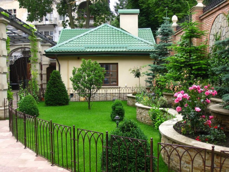Ландшафт загородного дома 15 соток