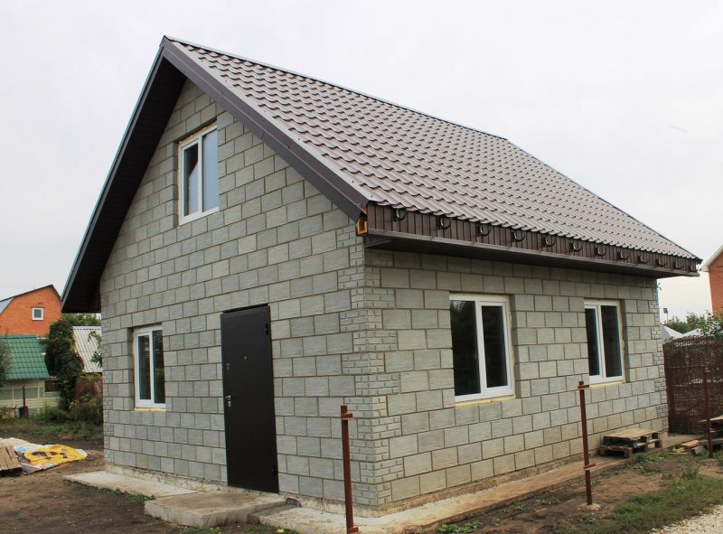 Дом из сибита с мансардой