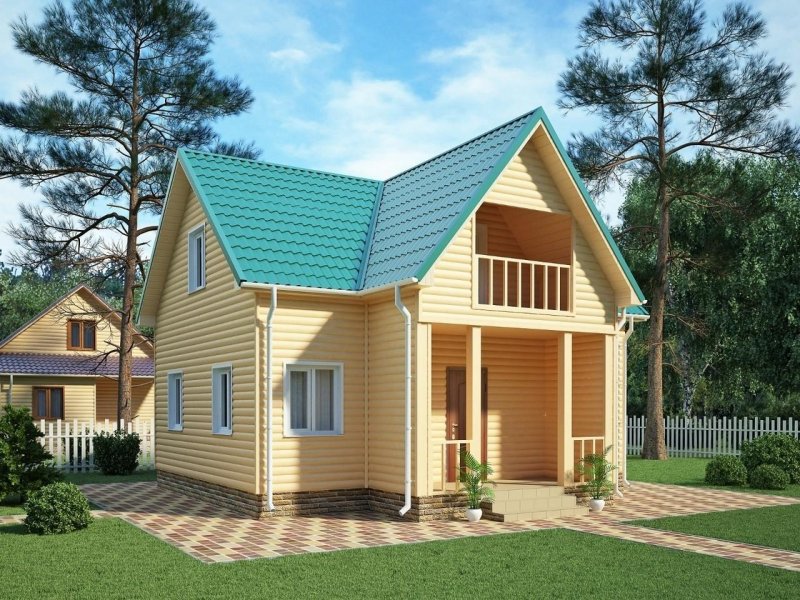 Дом из профилированного бруса 6х8