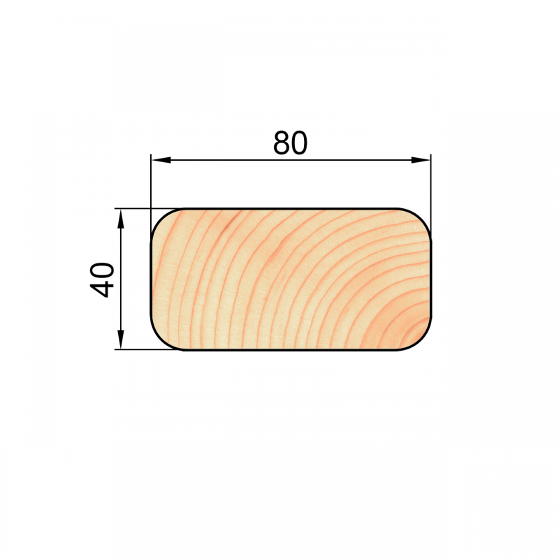 Поручень 45x70x3000 мм бук