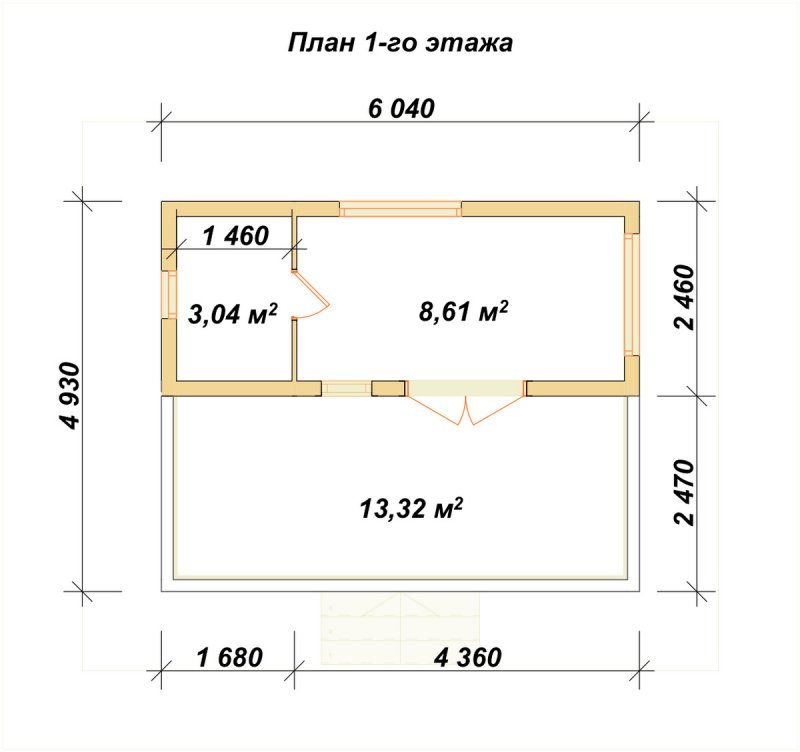 Дом каркасный 6на6 финский 8