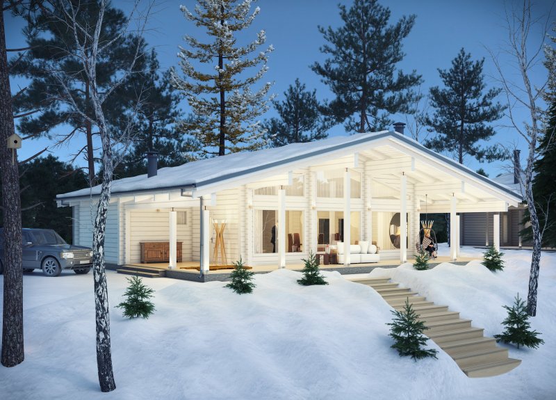 Дома из клееного бруса 150м2