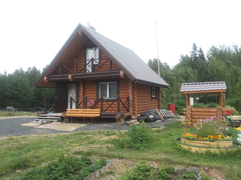 Небольшие домики из бревна