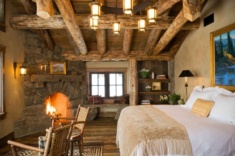 Log House в Америке в горах