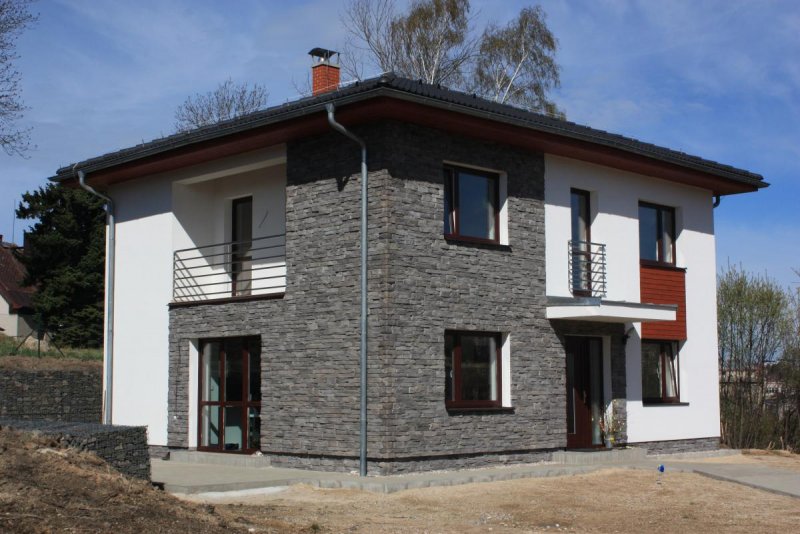 Дом из газоблока фасад