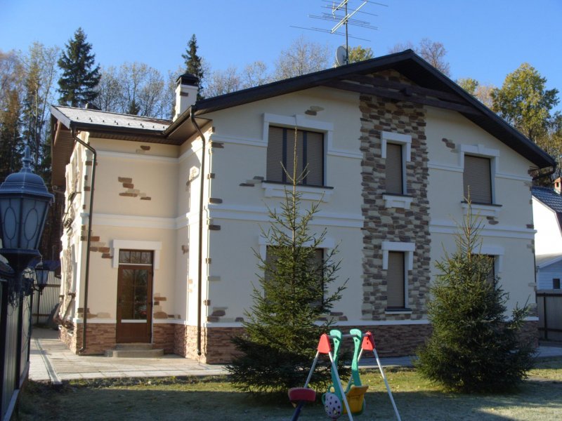 Фасады домов из газобетона