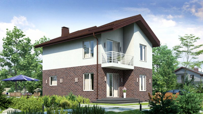 Каркасный дом 6х6 с мансардой