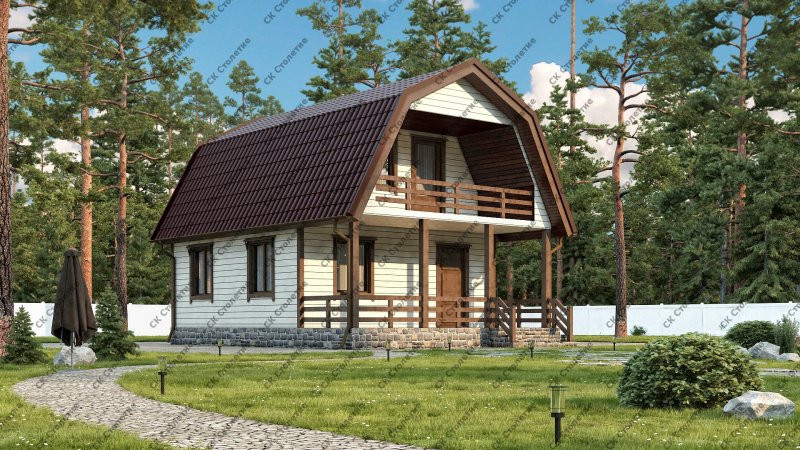 Дом с ломанныой крышей