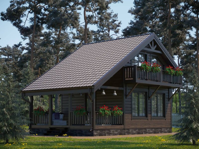Загородный дом каркасный
