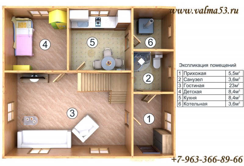 Планировки каркасных домов 7х8
