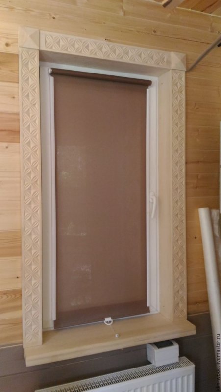 Наличники на окна внутри дома из бруса
