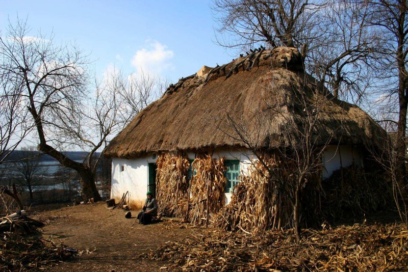 Хаты мазанки Украина