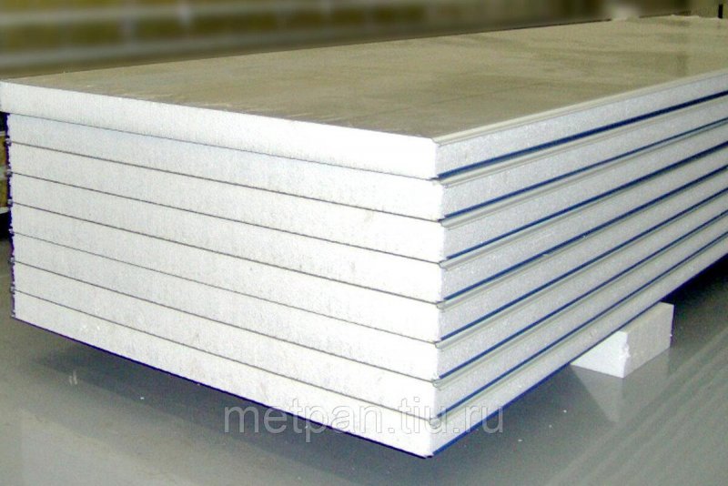 Сэндвич-панель кровельная. PIR 80 мм RAL 9003/9003