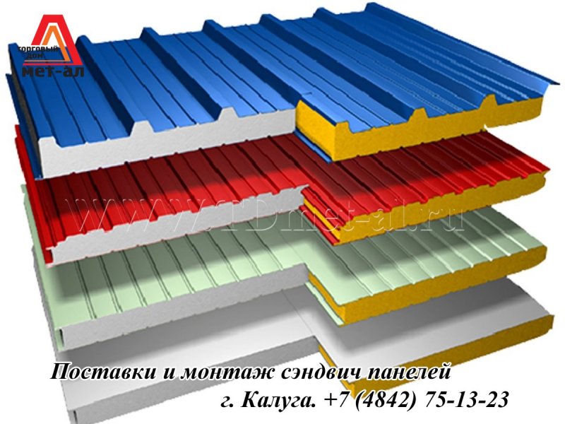 Трехслойная сэндвич-панель МП ТСП-Z-150-1000