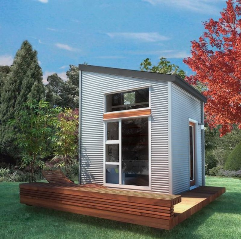 Tiny House с односкатной крышей