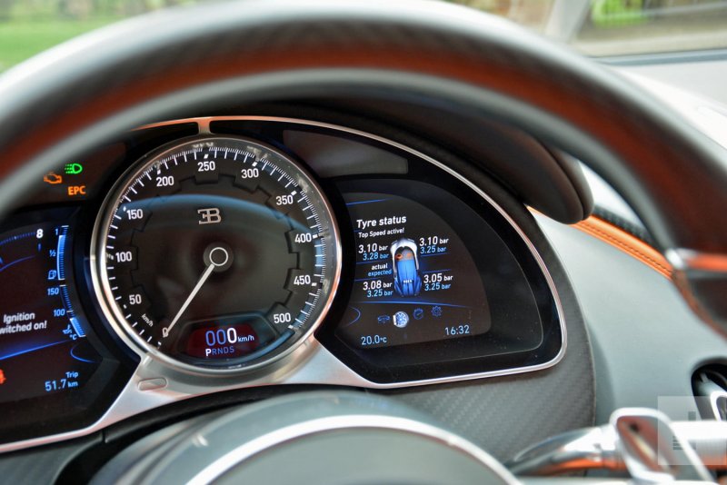 Bugatti Chiron спидометр