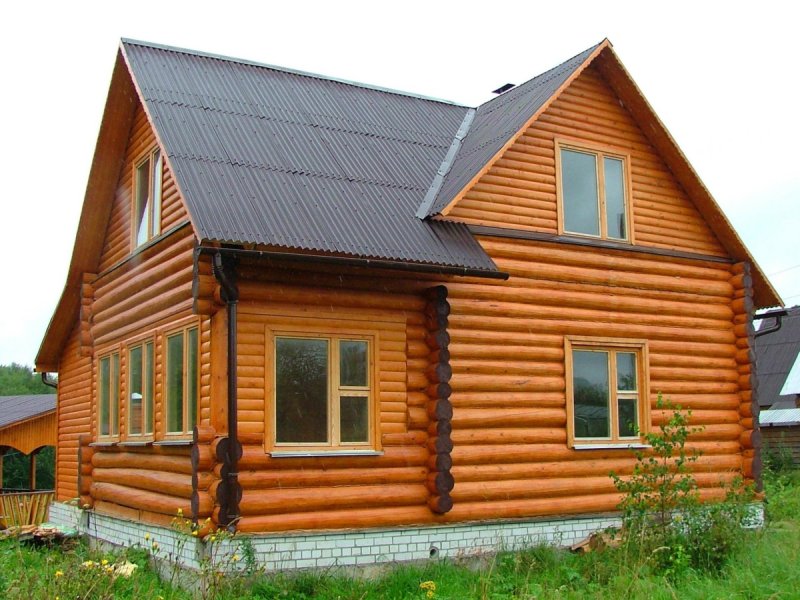 Простые срубы домов