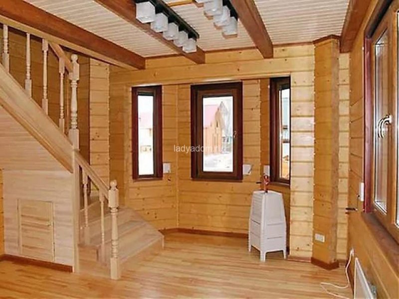 Дом из профилированного бруса вид изнутри