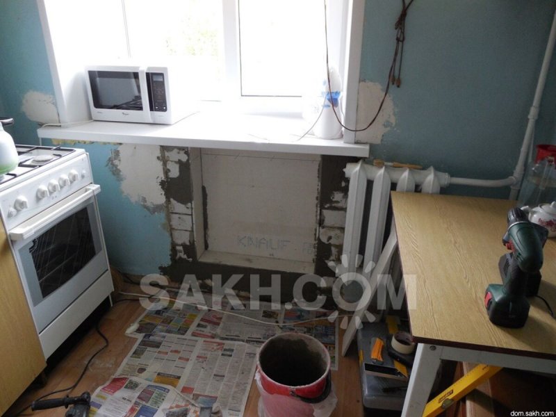 Батарея в хрущевском холодильнике
