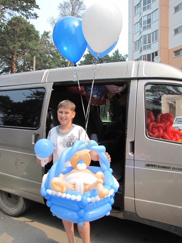 Встреча внука с роддома