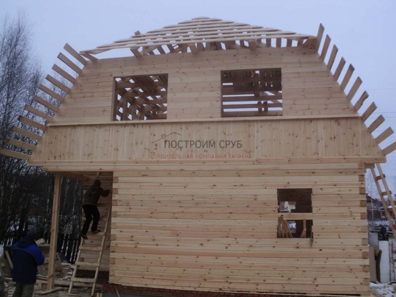 Фронтон из бруса или каркасный