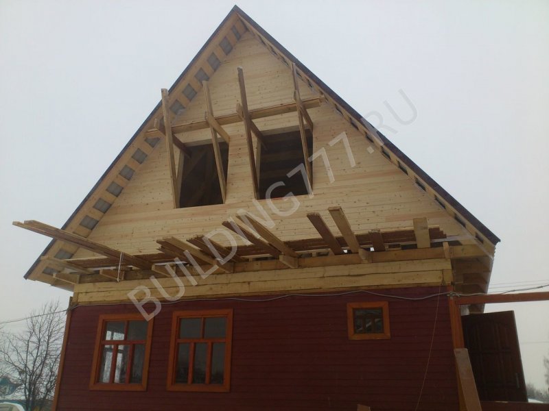 Фронтон в каркасном доме
