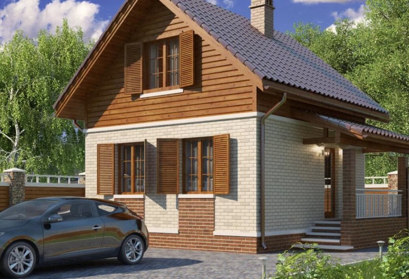 Дачный домик из кирпича проекты