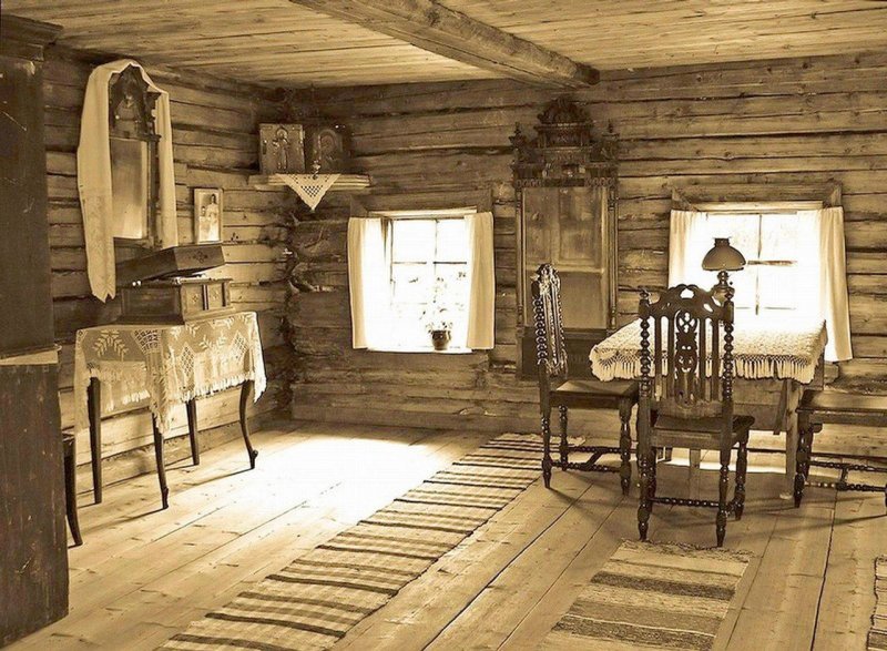 Сибирская изба внутри