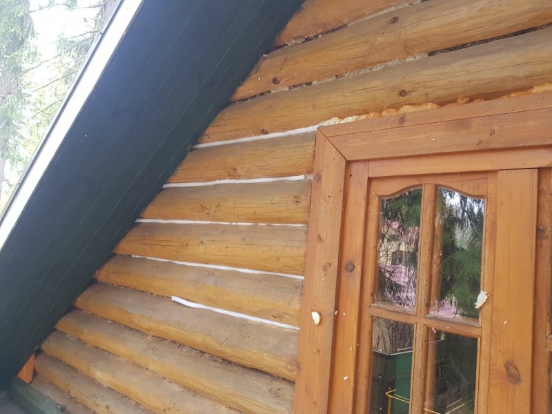 Тёплый шов для деревянных домов внутри
