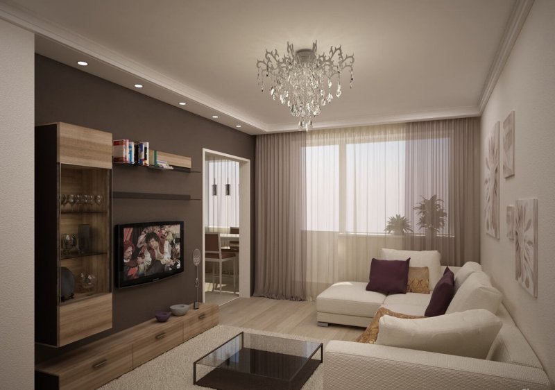 Интерьер гостиной 14м2