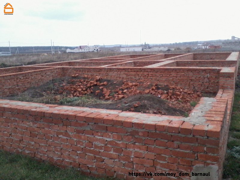 Кирпичный ленточный фундамент