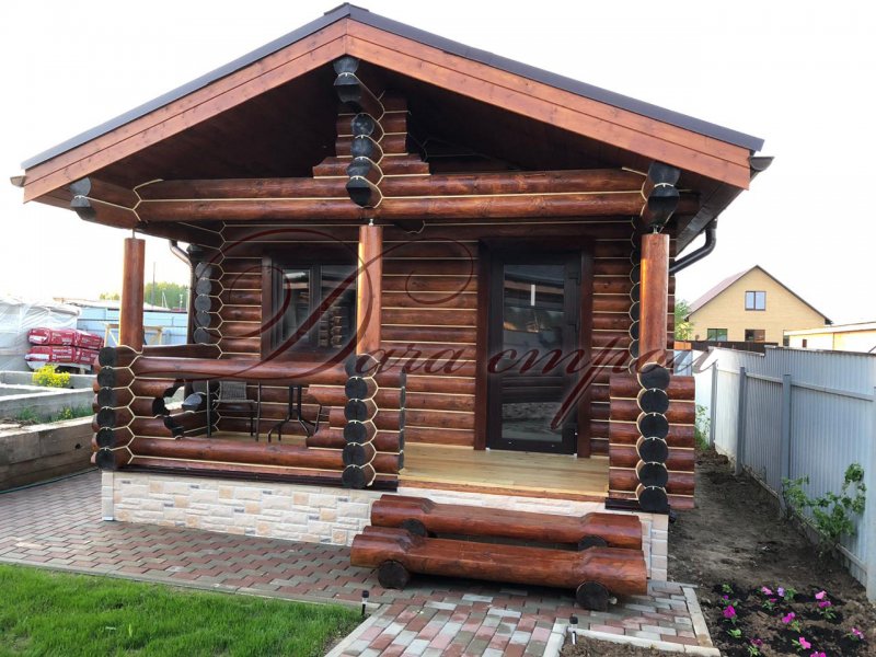 Фасады бань из бревна