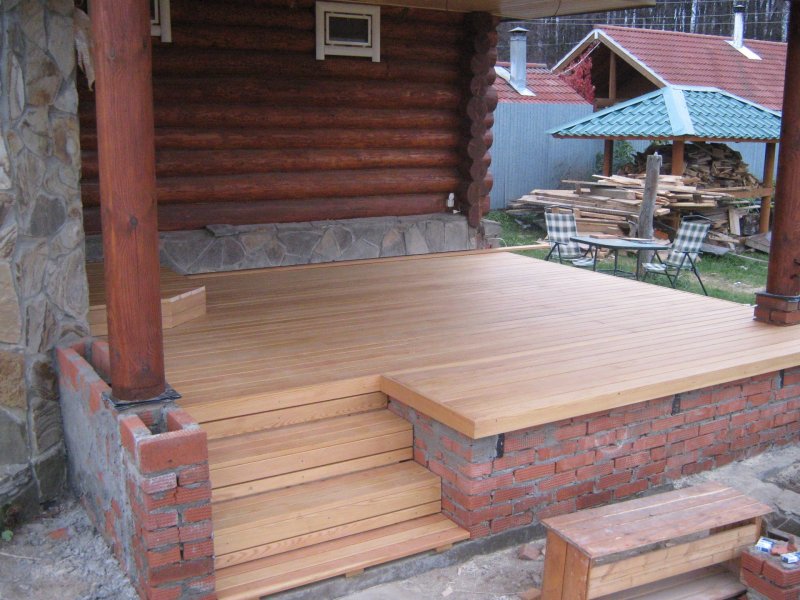 Крыльцо из бруса 150х150